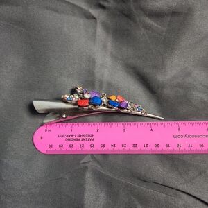 Vibrant Multicolor Gemstone Hair Clip